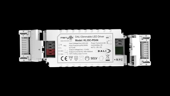 35W DALI2 & PUSH Dimming Constant Current LED Driver 500-1050mA With NFC Programmable